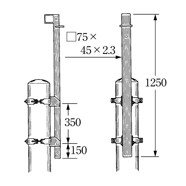 SAG-1｜架空地線継柱金具 φ140〜230 直線路用 – 電材Days