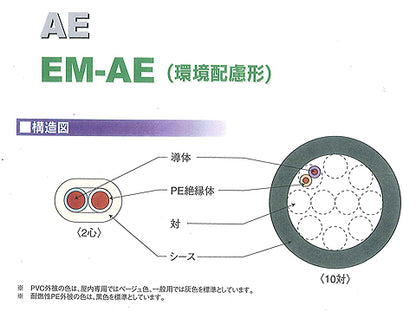 EMAE1.25P｜エコ警報用ポリエチレン絶縁ケーブル