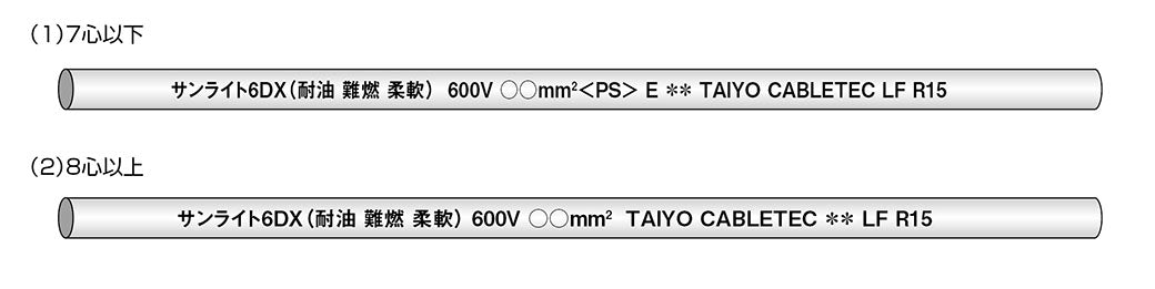 6DX0.7530｜サンライト6DX LF 電気機器電源用耐油柔軟性ビニルキャブタイヤケーブル